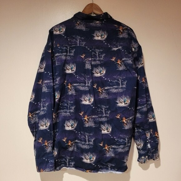 Outdoor Life Field Tested Men's Mallard Duck Print Long Sleeve Button Down XL - Picture 6 of 11